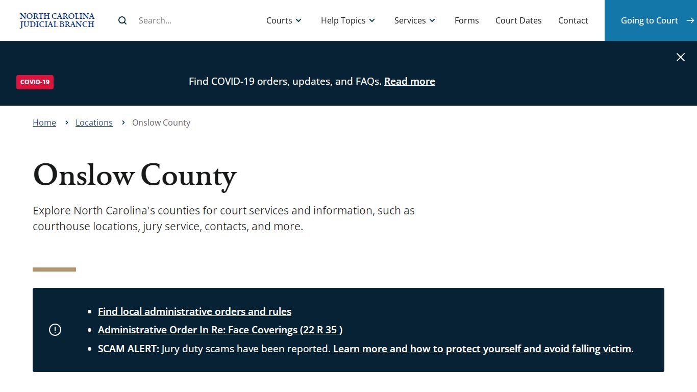 Onslow County | North Carolina Judicial Branch - NCcourts