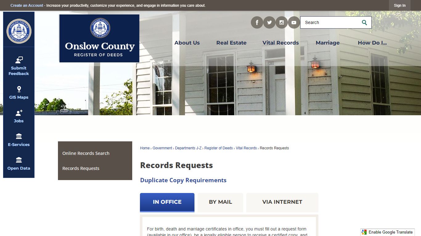 Records Requests | Onslow County, NC